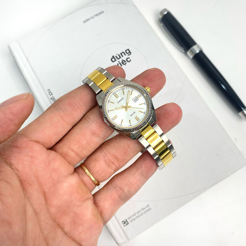 Đồng hồ Casio nữ LTP-1302SG-7AVDF dây kim loại chính hãng