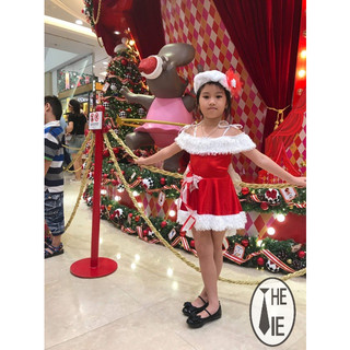 Đầm Noel nhung vai rớt đuôi cá