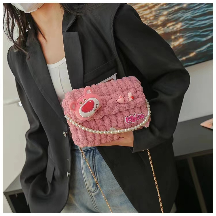 Túi xách nữ đeo chéo  túi handmade tự đan Dễ thương DIY túi chất liệu Món quà sinh nhật