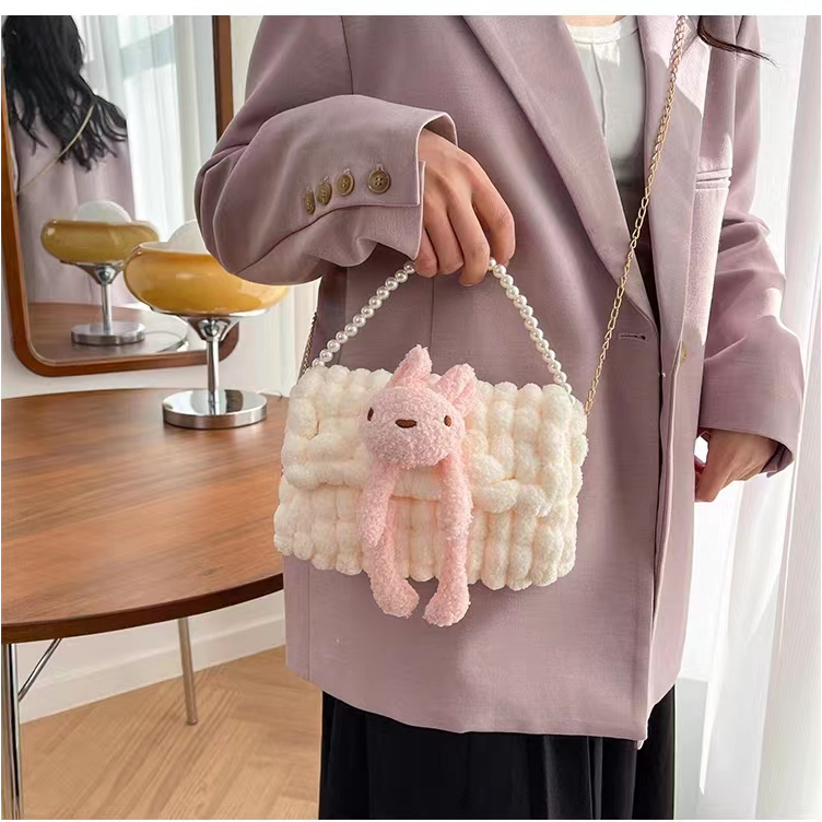 Túi xách nữ đeo chéo  túi handmade tự đan Dễ thương DIY túi chất liệu Món quà sinh nhật