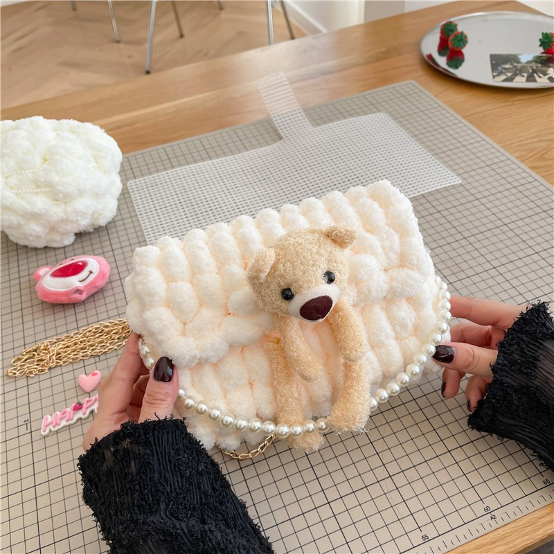 Túi xách nữ đeo chéo  túi handmade tự đan Dễ thương DIY túi chất liệu Món quà sinh nhật