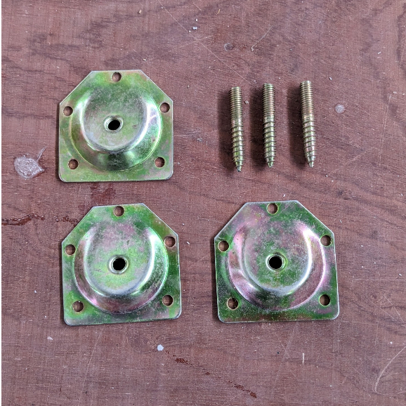 Mặt bích lắp cho chân bàn chốt xoáy, mặt bích tặng kèm chốt ren.