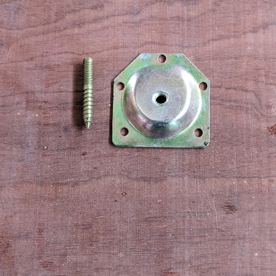 Mặt bích lắp cho chân bàn chốt xoáy, mặt bích tặng kèm chốt ren.