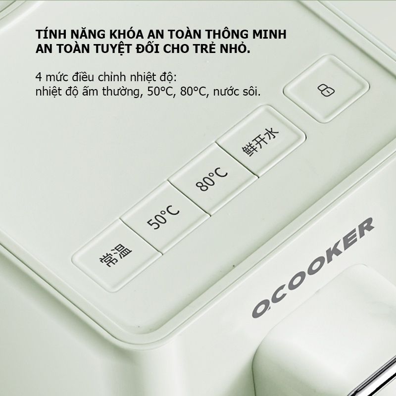 Bình thủy điện máy đun nước nóng Xiaomi Qcooker có 4 mức nhiệt làm nóng tức thì trong 1s tự động ngắt khi hết nước | BigBuy360 - bigbuy360.vn