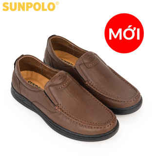 Giày lười nam da bò sunpolo cs5149