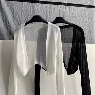 Áo khoác cardigan len mỏng croptop (ảnh thật tự chụp)