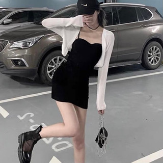 Áo khoác cardigan len mỏng croptop (ảnh thật tự chụp)