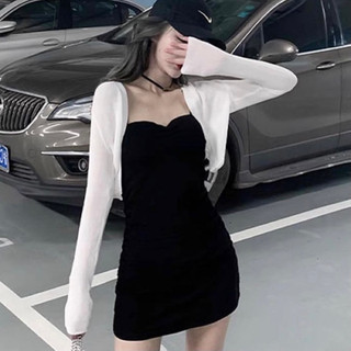 Áo khoác cardigan len mỏng croptop (ảnh thật tự chụp)