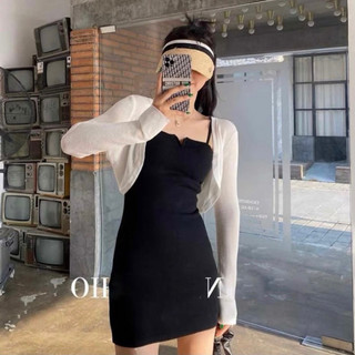 Áo khoác cardigan len mỏng croptop (ảnh thật tự chụp)