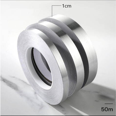 Cuộn chỉ dán viền gạch tường dài 50m rộng 1cm, có sẵn keo mặt sau, trang trí vách tường, nội thất gạch ốp lát