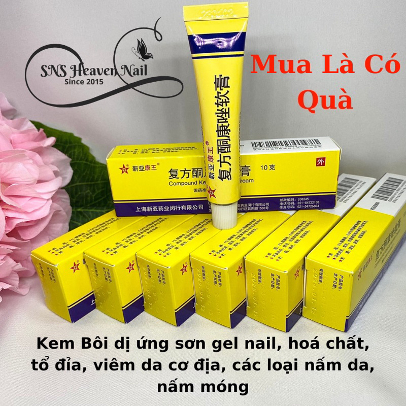 Kem bôi dị ứng sơn gel, mẩn ngứa, viêm da cơ địa, nấm da, nấm móng.