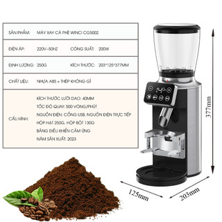 Máy xay hạt cà phê CG5002, 30 cỡ xay