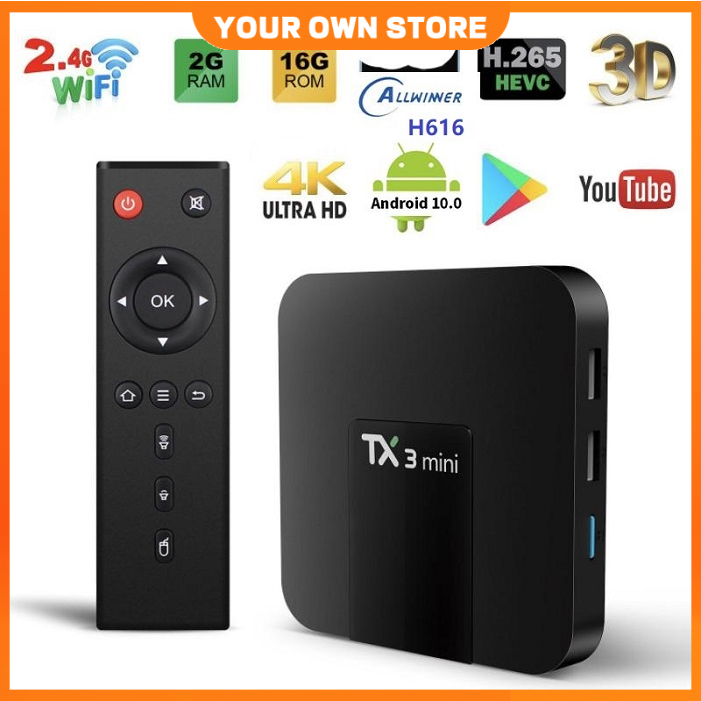 Tanix TX3 Mini TV thông minh Android 11.0 Amlogic S905W2 2GB RAM 16GB ROM