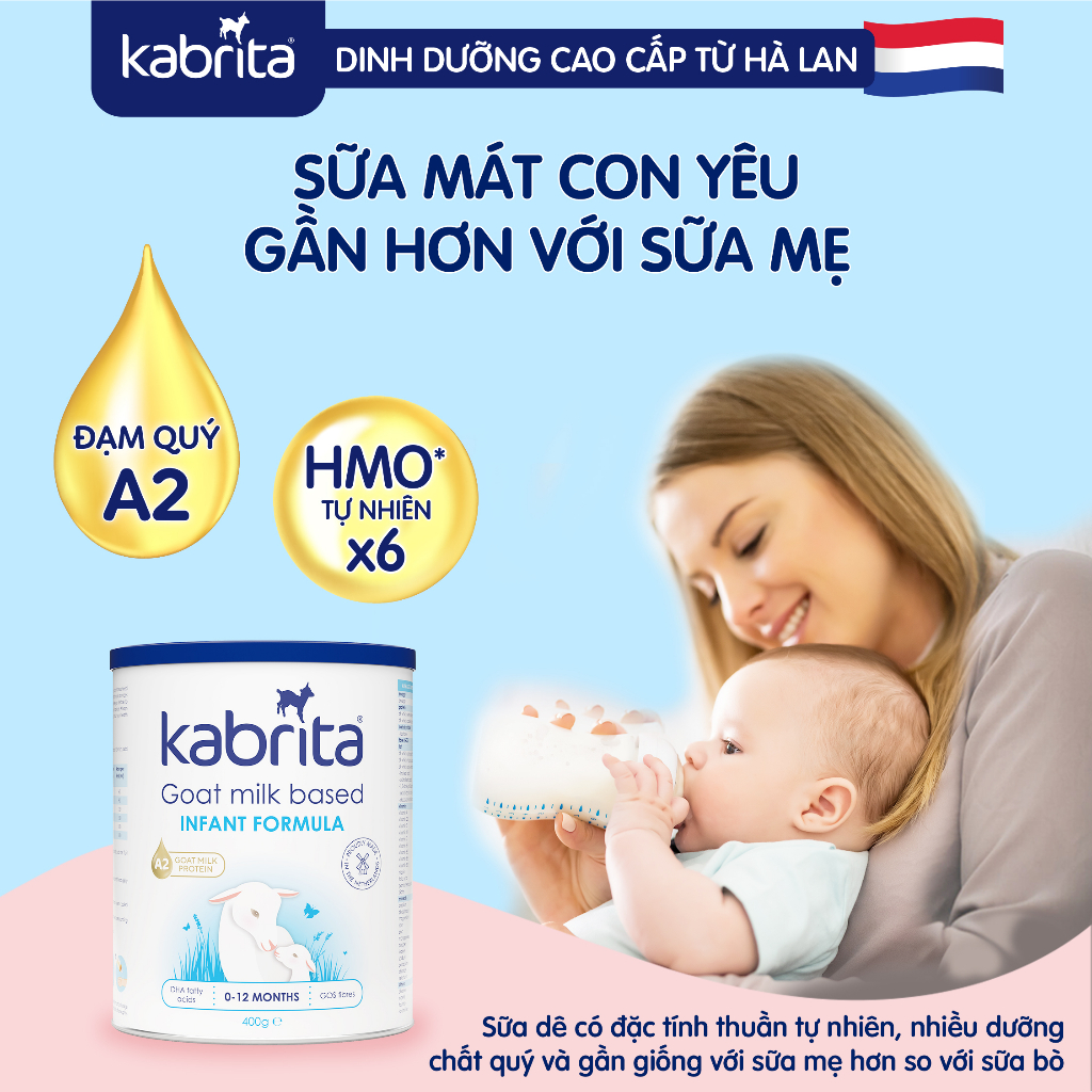 [Date T7/2024] Sữa dê Kabrita số 1 cho trẻ- Lon 400g