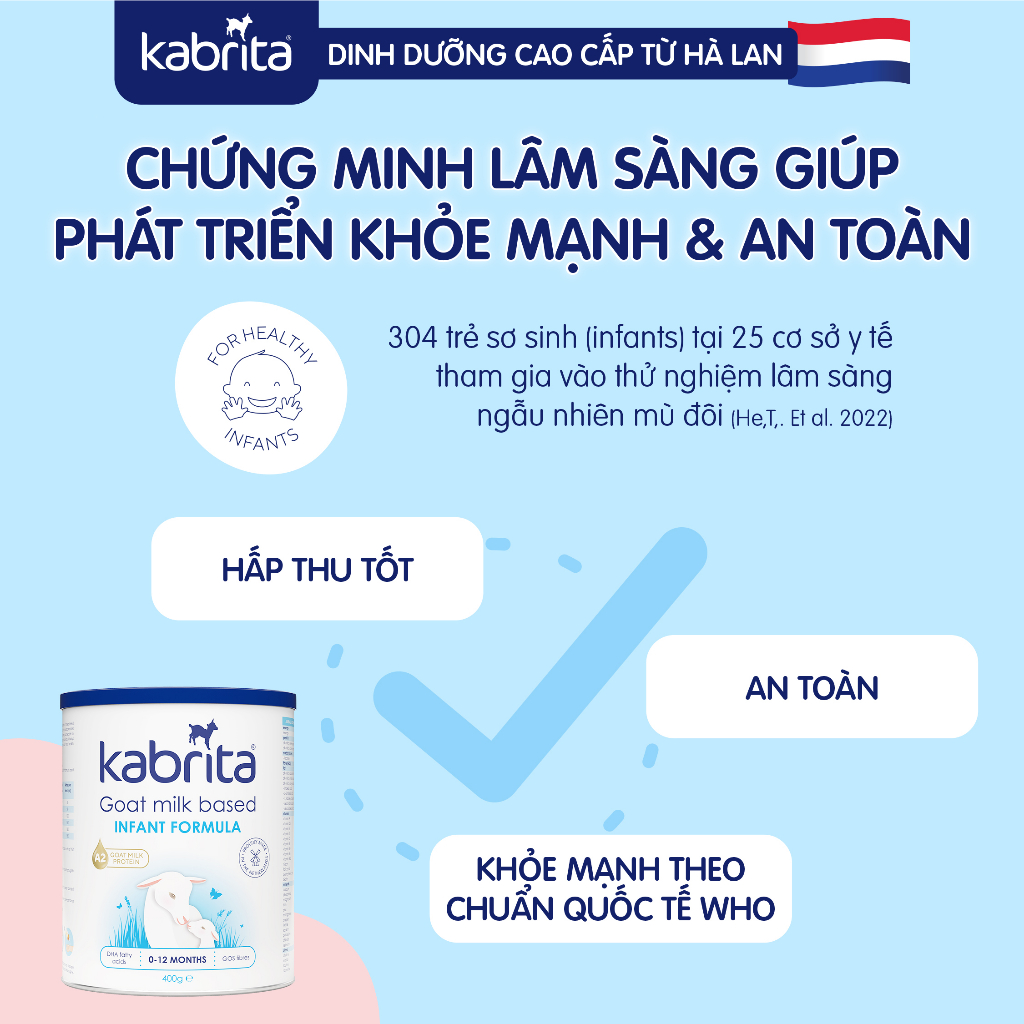 Sữa dê Kabrita số 1 cho trẻ- Lon 400g