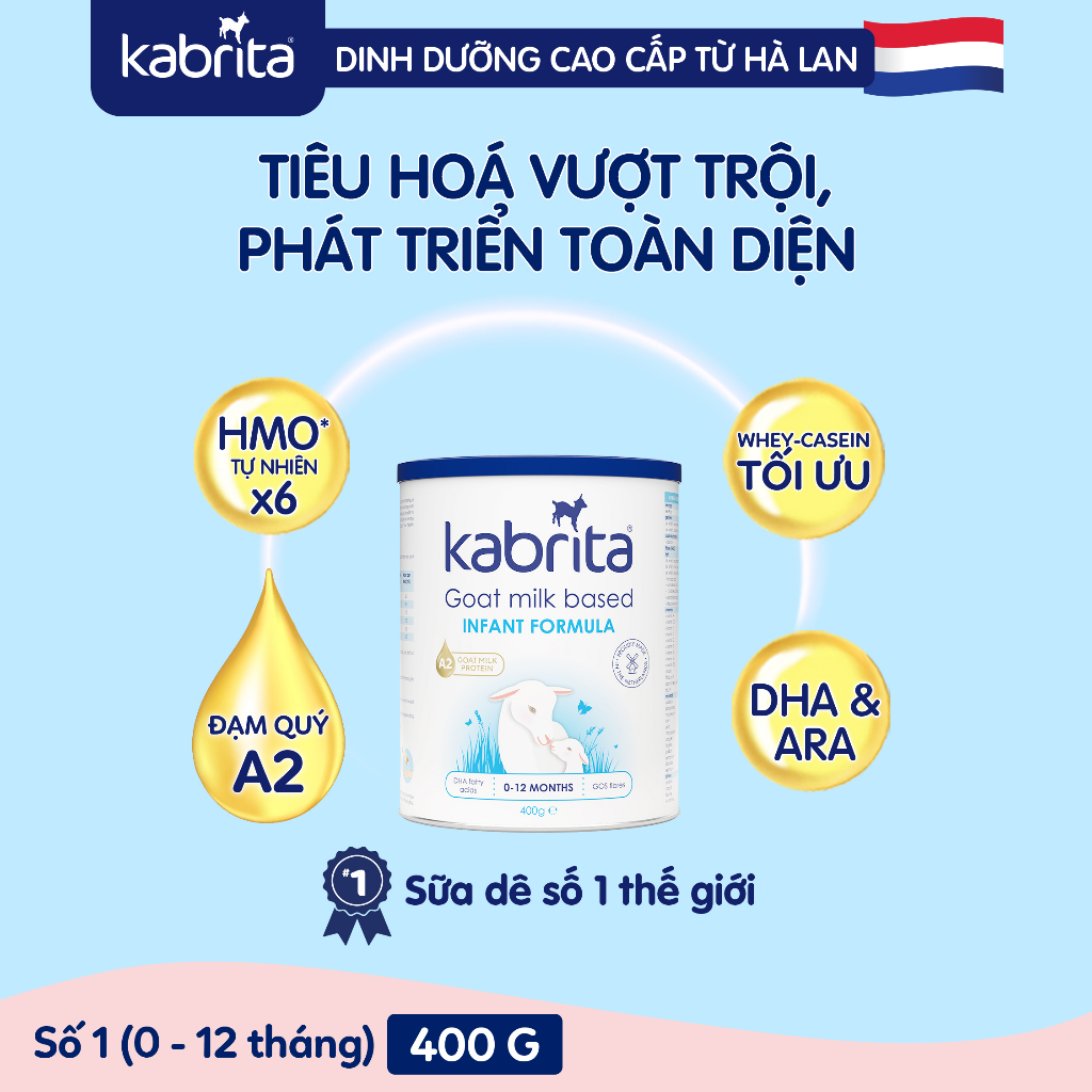 Thùng sữa dê Kabrita số 1- 12 lon 400g