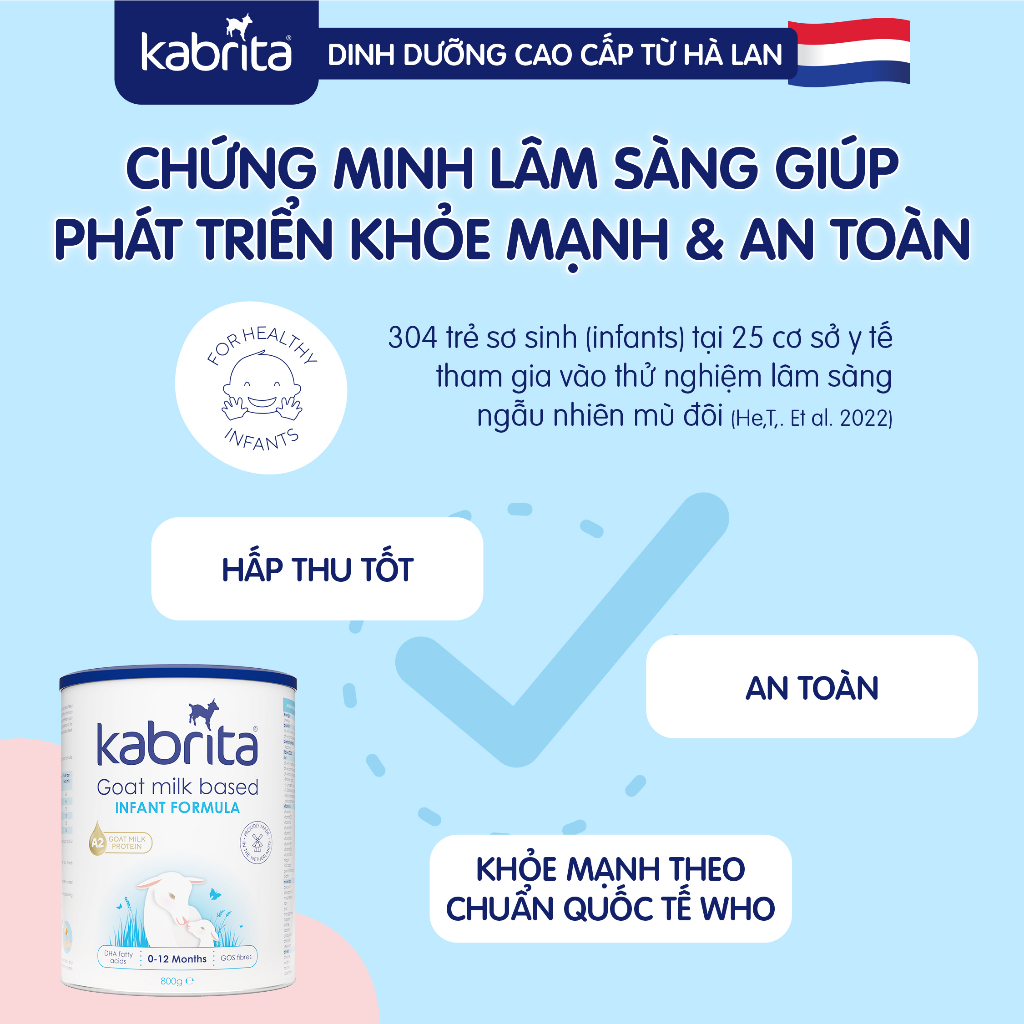 [DATE T7/2024] Combo 3 lon Sữa dê Kabrita số 1 cho trẻ- Lon 800g