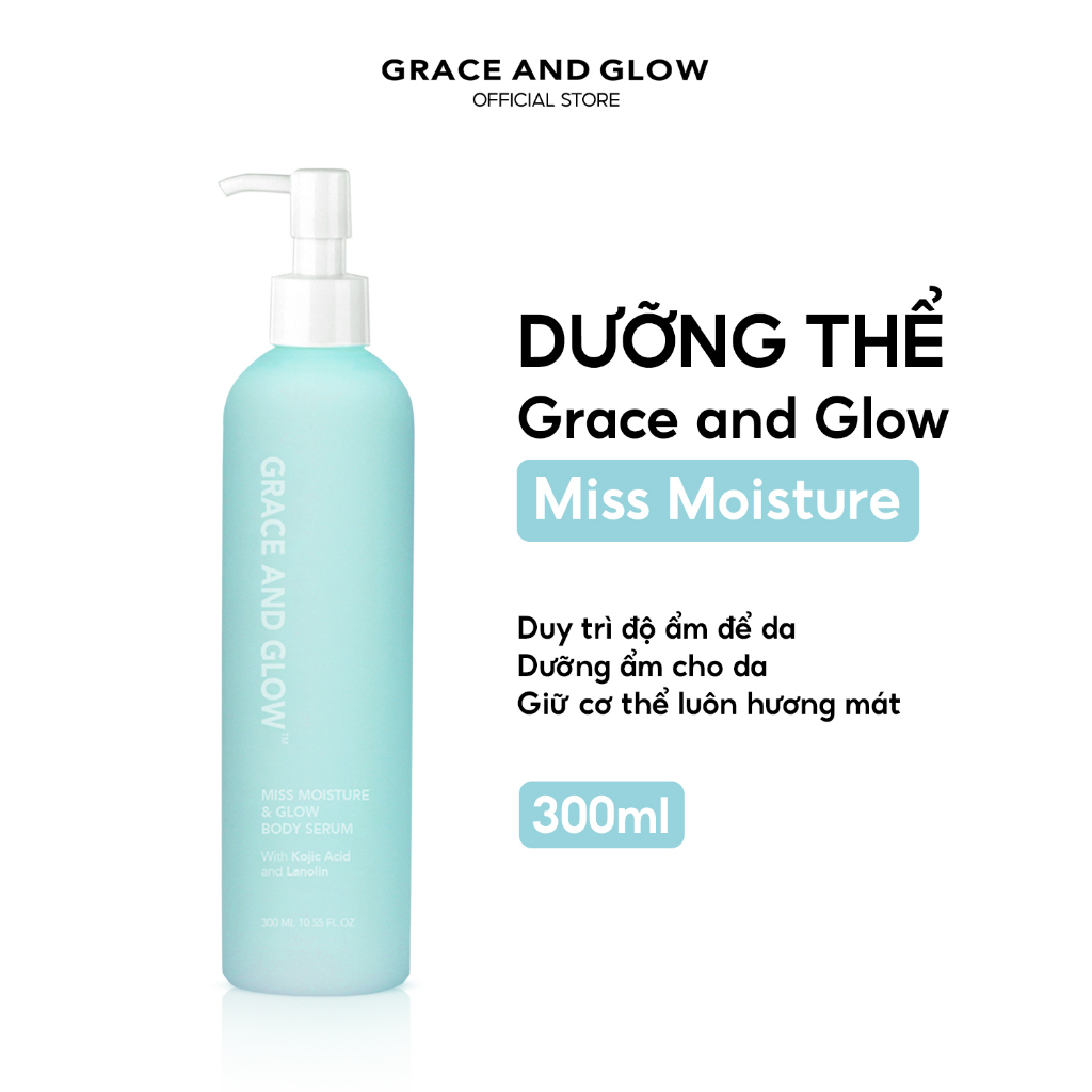 Combo sữa tắm và sữa dưỡng thể Grace and Glow Miss Moisture 400ML + 300ml