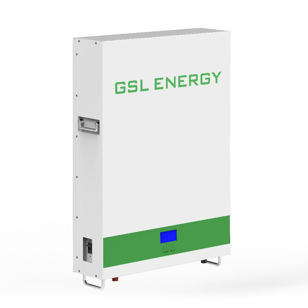 Bộ pin ắc quy lưu trữ điện mặt trời lithium LiFePo4 battery 51.2V 100Ah hãng GSL bản treo tường có màn hình,quản lý BMS