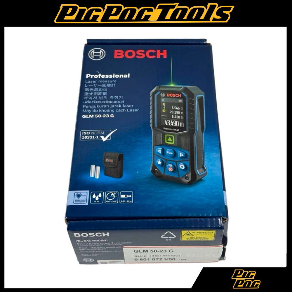 Chính hãng Bosch VN - Máy đo khoảng cách laser tia xanh Bosch GLM 50-23 G