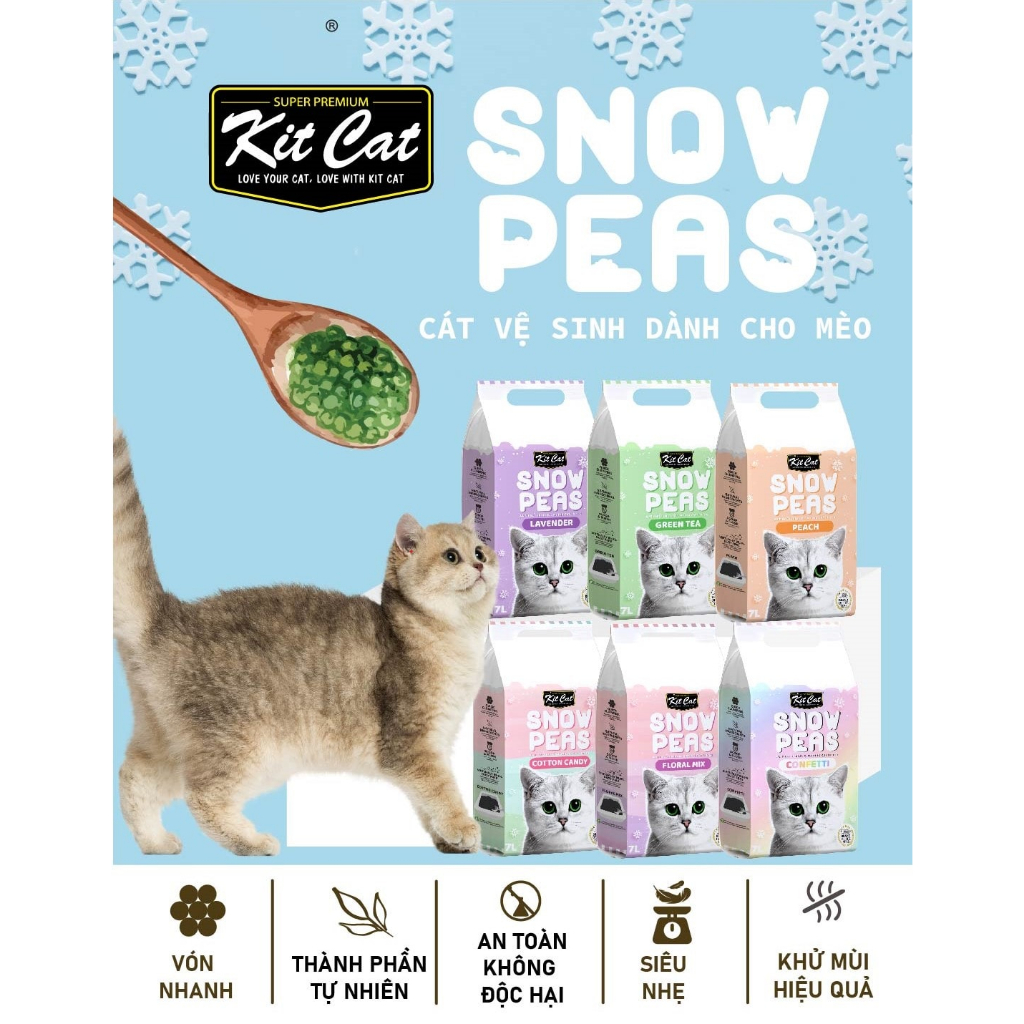 KITCAT SNOW PEAS - CÁT VỆ SINH CAO CẤP CHO MÈO