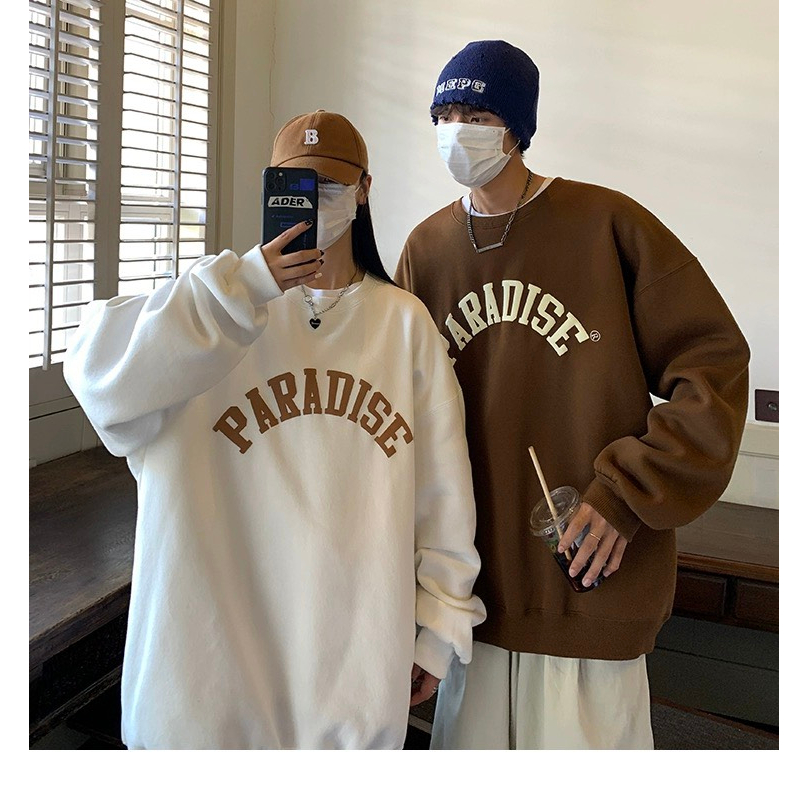 Sweater nỉ bông nam nữ mùa đông form rộng áo nỉ cổ tròn tay dài thời trang mùa đông Deliz Chou Chou