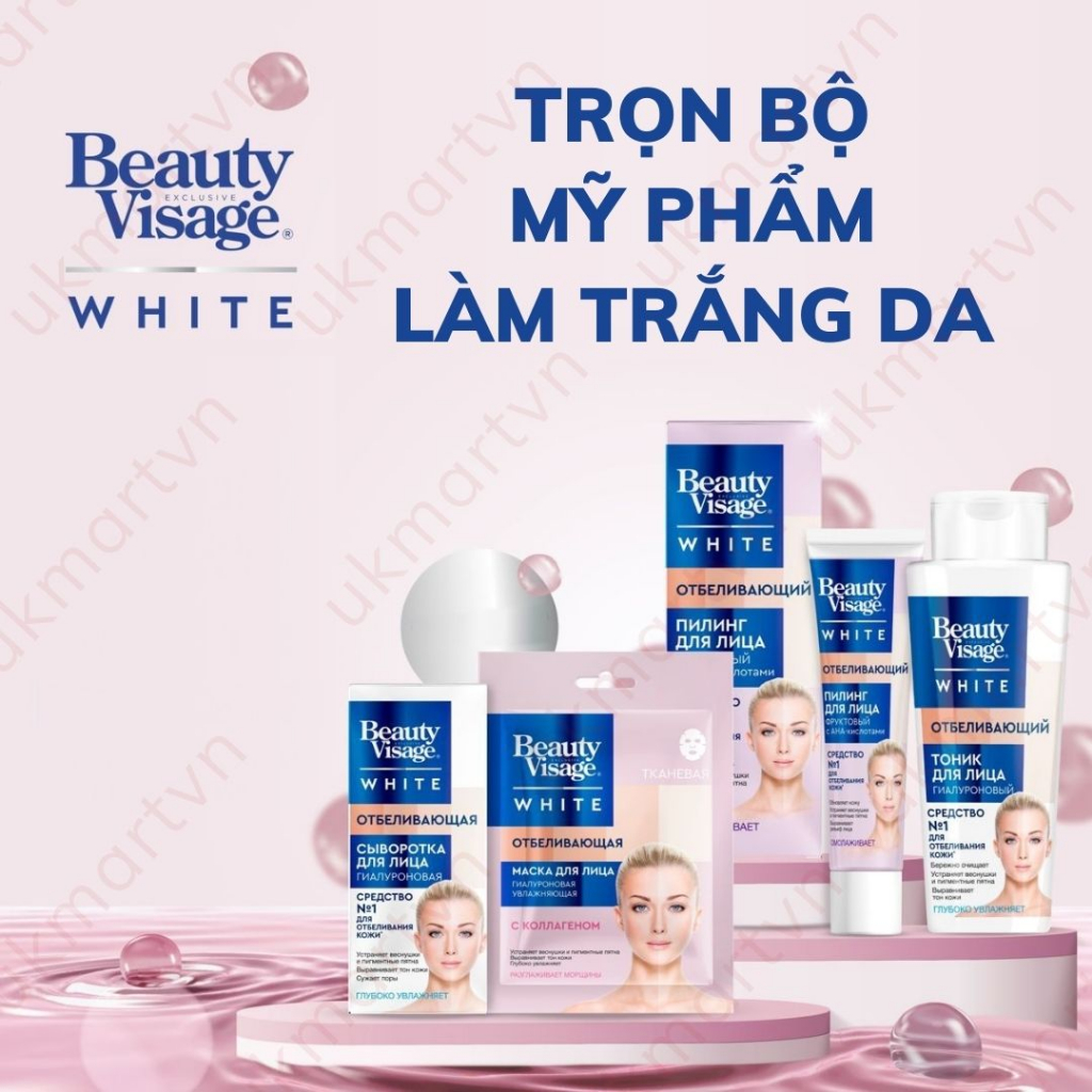 Serum Dưỡng Trắng Da Mặt Beauty Visage White Serum 30ml Mờ Nám Tàn Nhang