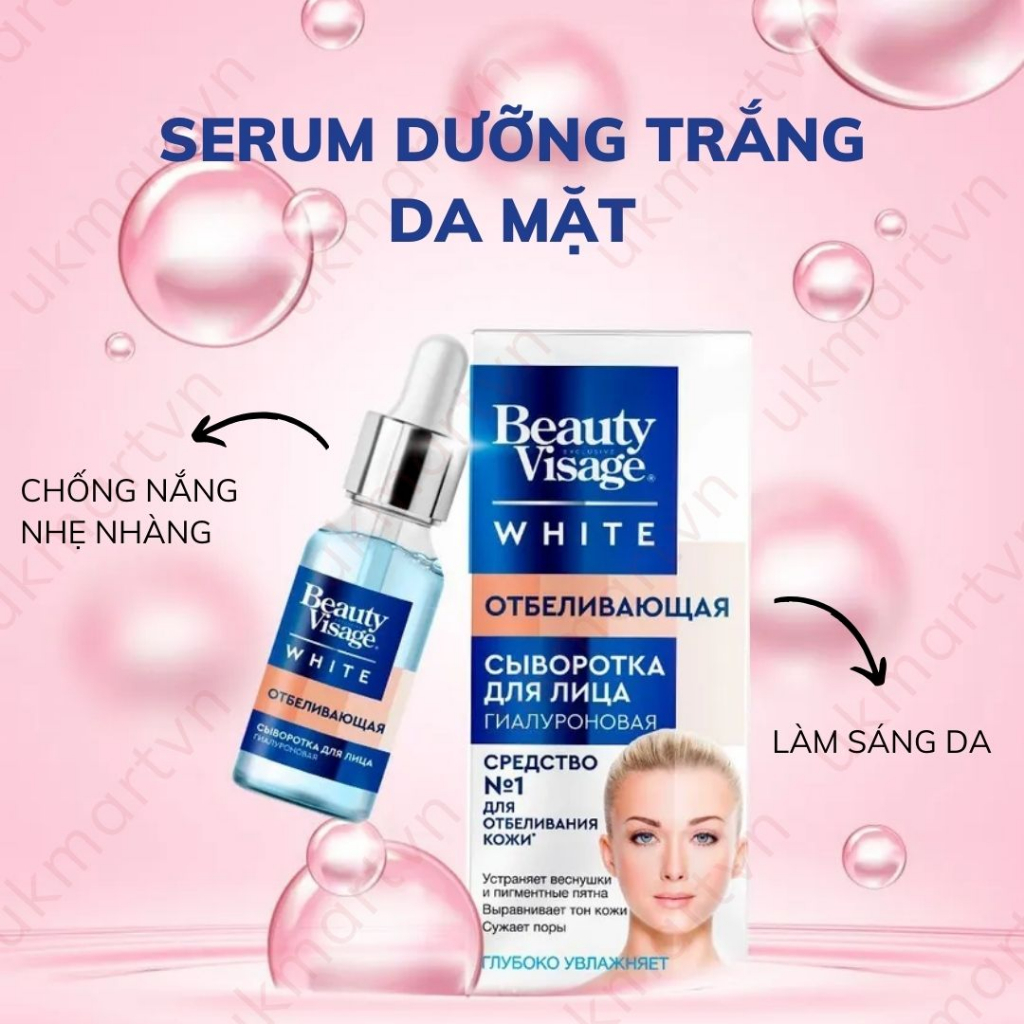 Serum Dưỡng Trắng Da Mặt Beauty Visage White Serum 30ml Mờ Nám Tàn Nhang