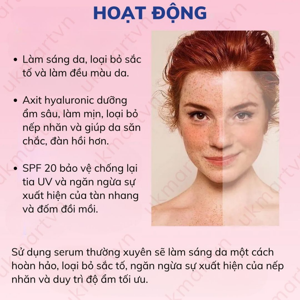 Serum Dưỡng Trắng Da Mặt Beauty Visage White Serum 30ml Mờ Nám Tàn Nhang