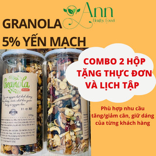 Granola ăn kiêng siêu hạt Ann Healthy Food, Ngũ cốc dinh dưỡng hỗ trợ giảm cân,Hạt dinh dưỡng mix 9 loại hạt ít yến mạch