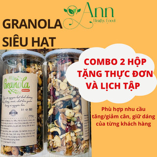 Granola siêu hạt ăn kiêng thơm ngon ngũ cốc giảm cân dinh dưỡng eat clean không đường thêm hạt Macca Ann Healthy Food