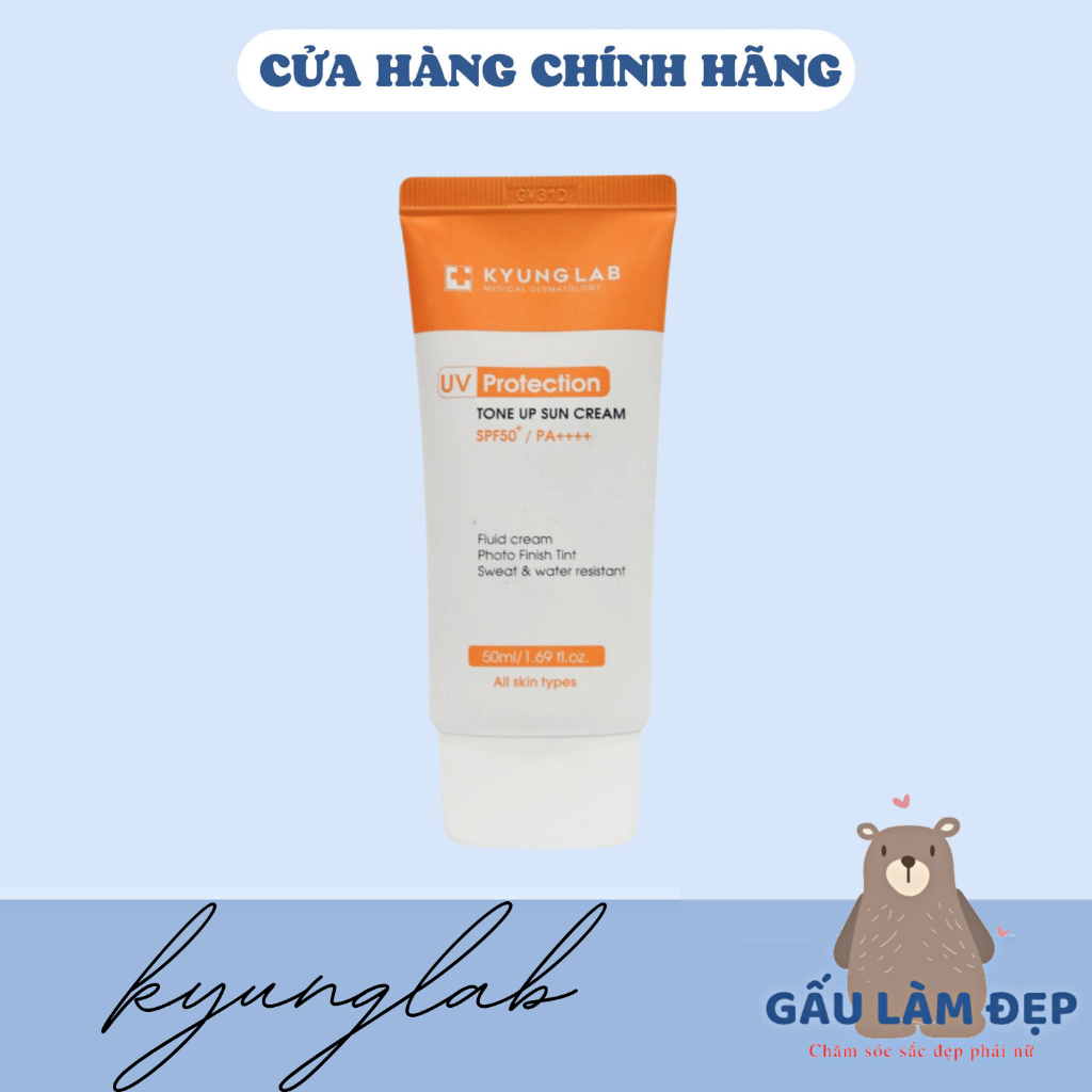 Kem Chống Nắng Nâng Tone KyungLab UV Protection Tone Up Sun Cream SPF50+ Cho Da Dầu Mụn 50ml