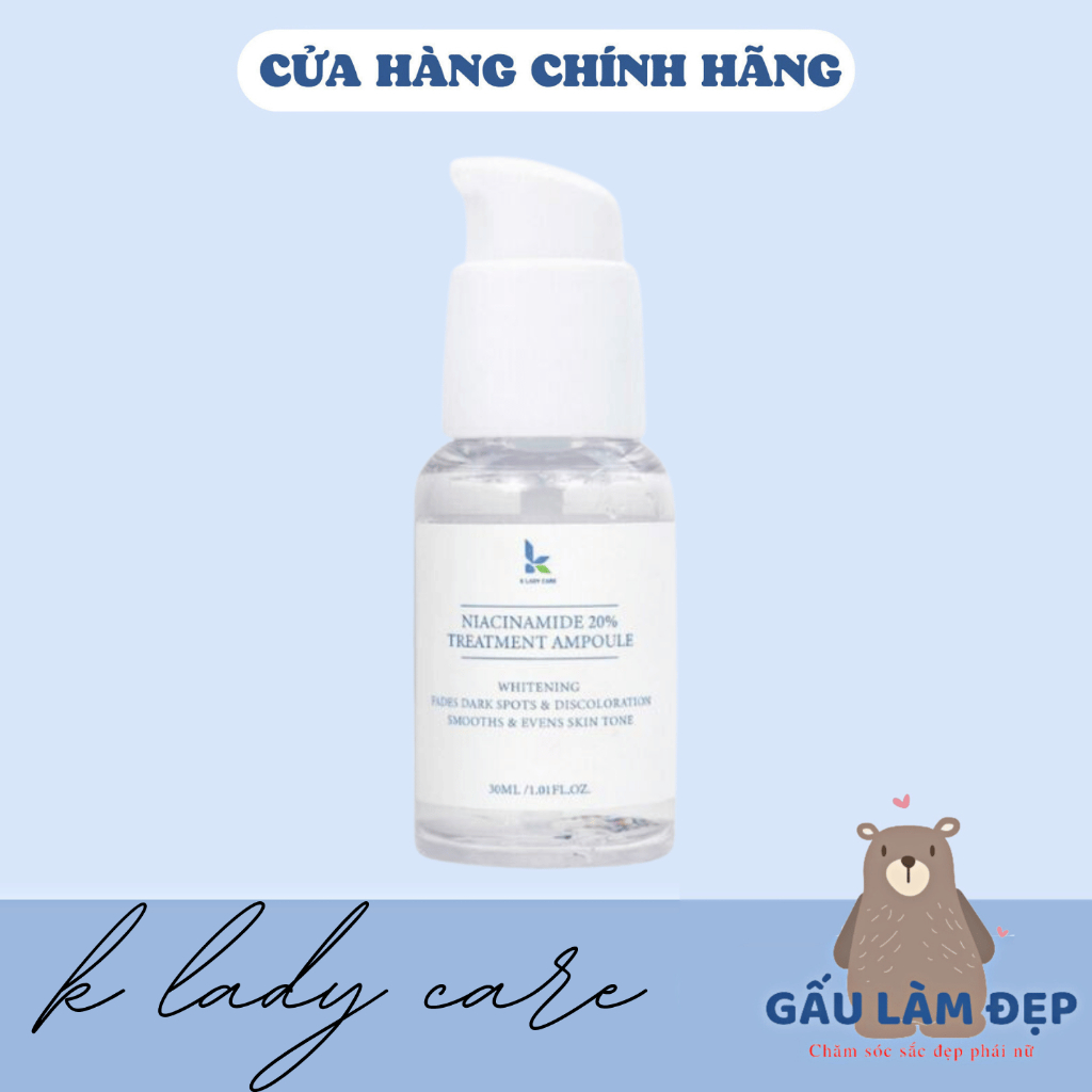 (Mẫu thường) Tinh Chất B3 Niacinamide 20% Treatment K LADY CARE 30ml