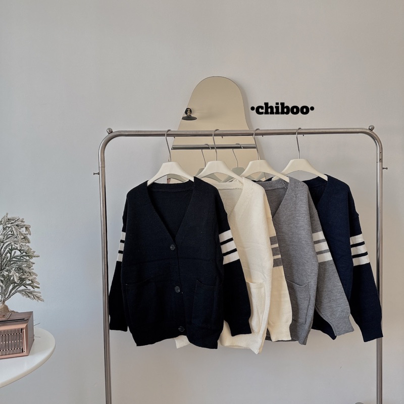 Áo len nữ cadigan tay sọc siêu xinh