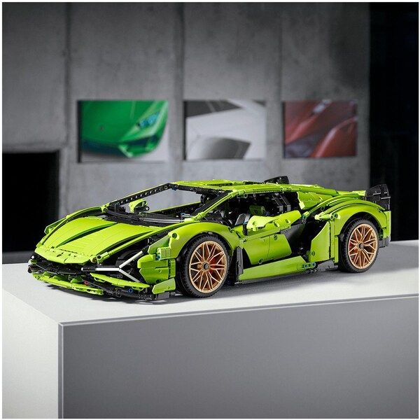 Mô hình lắp ráp Lego siêu xe Bugatti Chiron và Lamborghini EKP 37 tỉ lệ 1:8 hàng chuẩn loại I