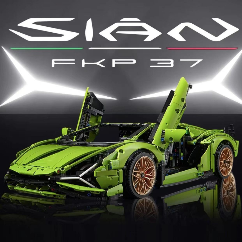 Mô hình lắp ráp Lego siêu xe Bugatti Chiron và Lamborghini EKP 37 tỉ lệ 1:8 hàng chuẩn loại I