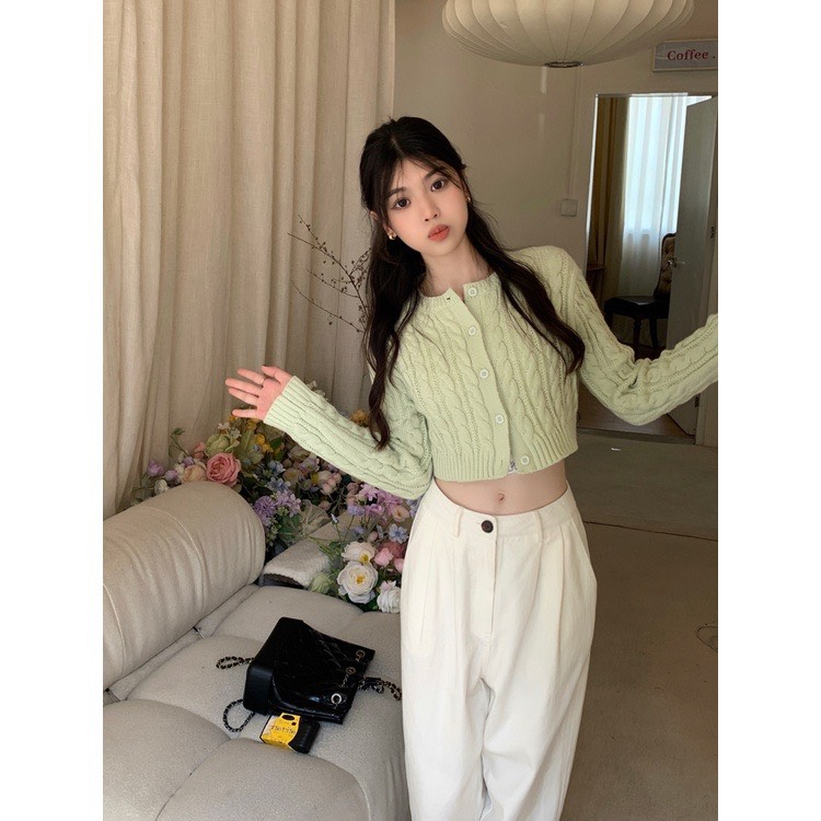 Áo Khoác Len Thừng Ulzzang Trơn Quảng Châu, Full 6 Màu, Siêu Xinh