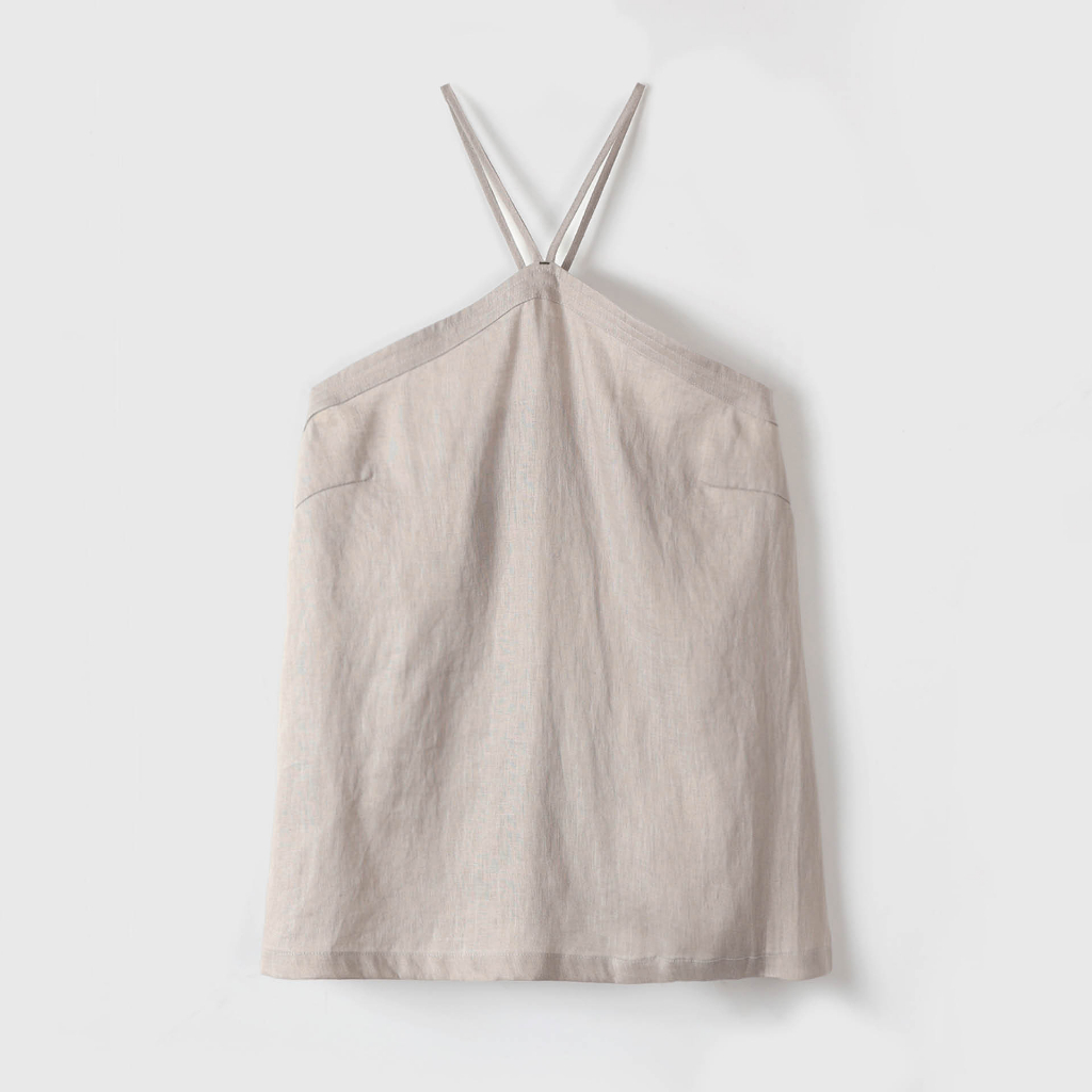 Áo cổ yếm dáng suông Cao Cấp TimTay chất liệu linen không co rút mát mịn - Cửa Hàng Chính Hãng