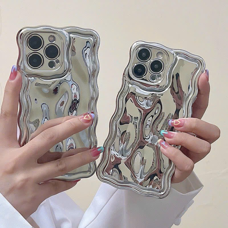 Ốp Silicon nhũ tráng bạc ip 14 pro/ ip14pro max