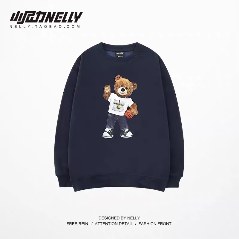 Áo sweater nỉ bông NAVY dài tay nam nữ mùa đông, nỉ cổ tròn dáng rộng thời trang Ulzzang Deliz Chou Chou