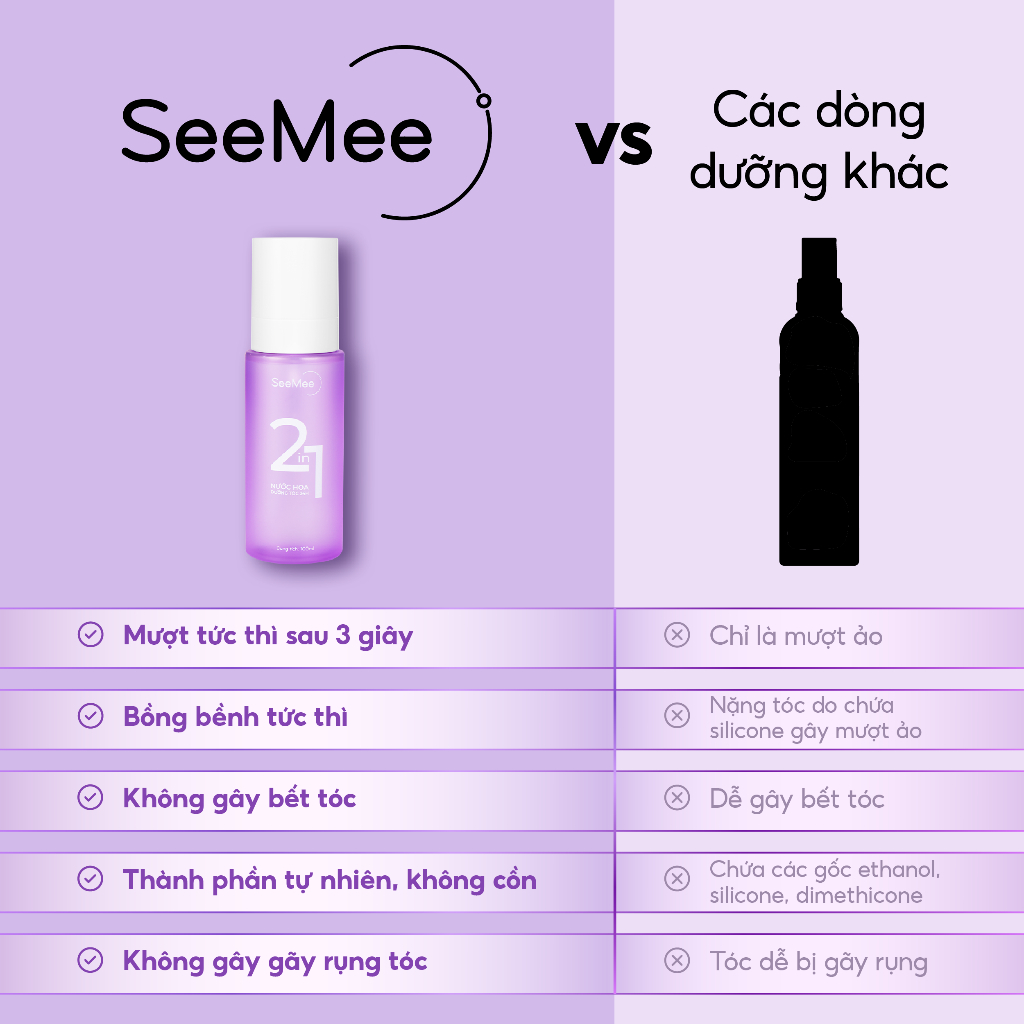 [HÀNG TẶNG KHÔNG BÁN] Dưỡng tóc SeeMee lưu hương nước hoa 24h bóng mượt hỗ trợ mọc tóc và phụ hồi tóc hư tổn