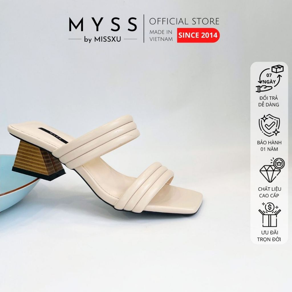 Giày guốc nữ 2 quai ngang bản lớn 4 cm thời trang MYSS - SU172