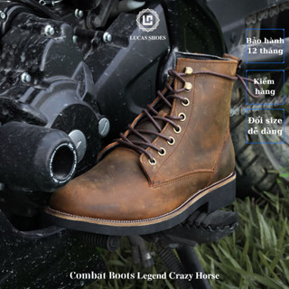 Giày da nam Combat Boots Legend Crazy Horse, da bò sáp, đế cao su đúc khâu đế, LUCAS bảo hành 1 năm