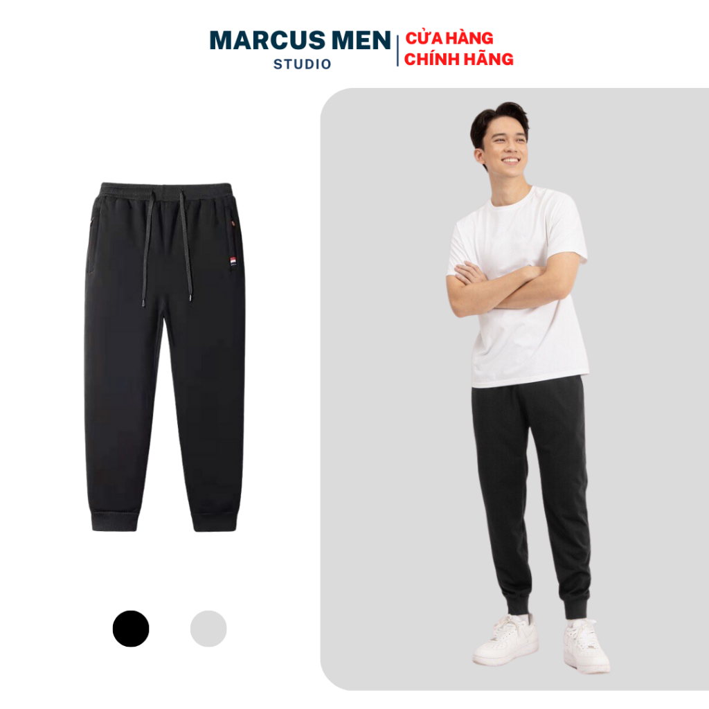 Quần Jogger nỉ nam thể thao chất nỉ da cá Marcus Men