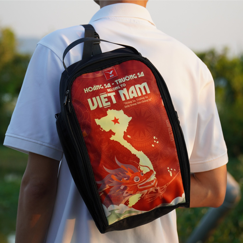 Túi Đeo Chéo Thể Thao Tinh Thần Việt Nam, Thời Trang - Unisex - Chống Thấm Nước