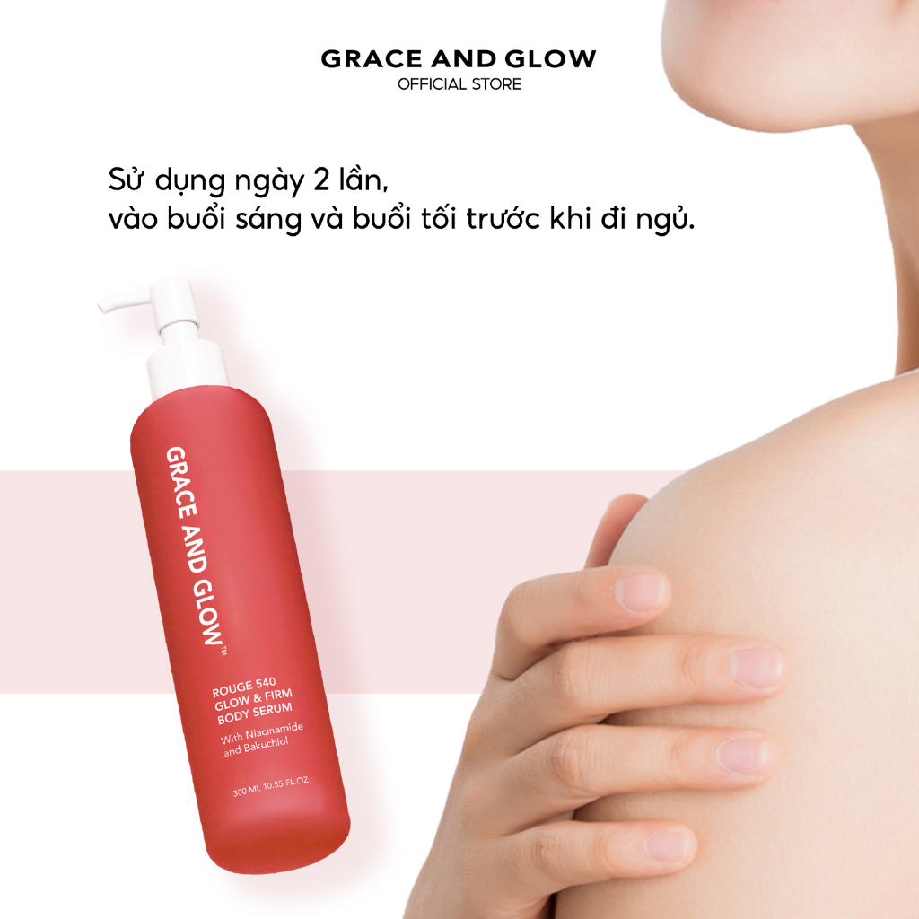 Combo sữa tắm và sữa dưỡng thể Grace and Glow Rouge 540 400ML + 300ml