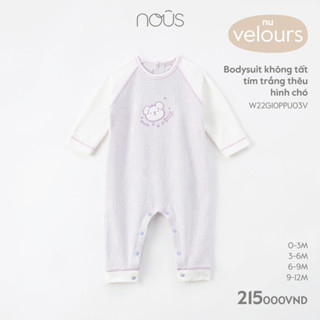 Nous Baby Bộ quần áo liền thân không tất phối màu sắc in họa tiết đáng yêu dành cho 0-3 tháng đến 9-12 tháng