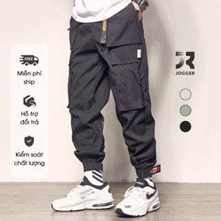 Quần Jogger túi hộp nam cargo pants vải poly cao cấp phong cách đường phố streetwear - Jr Jogger Fashion