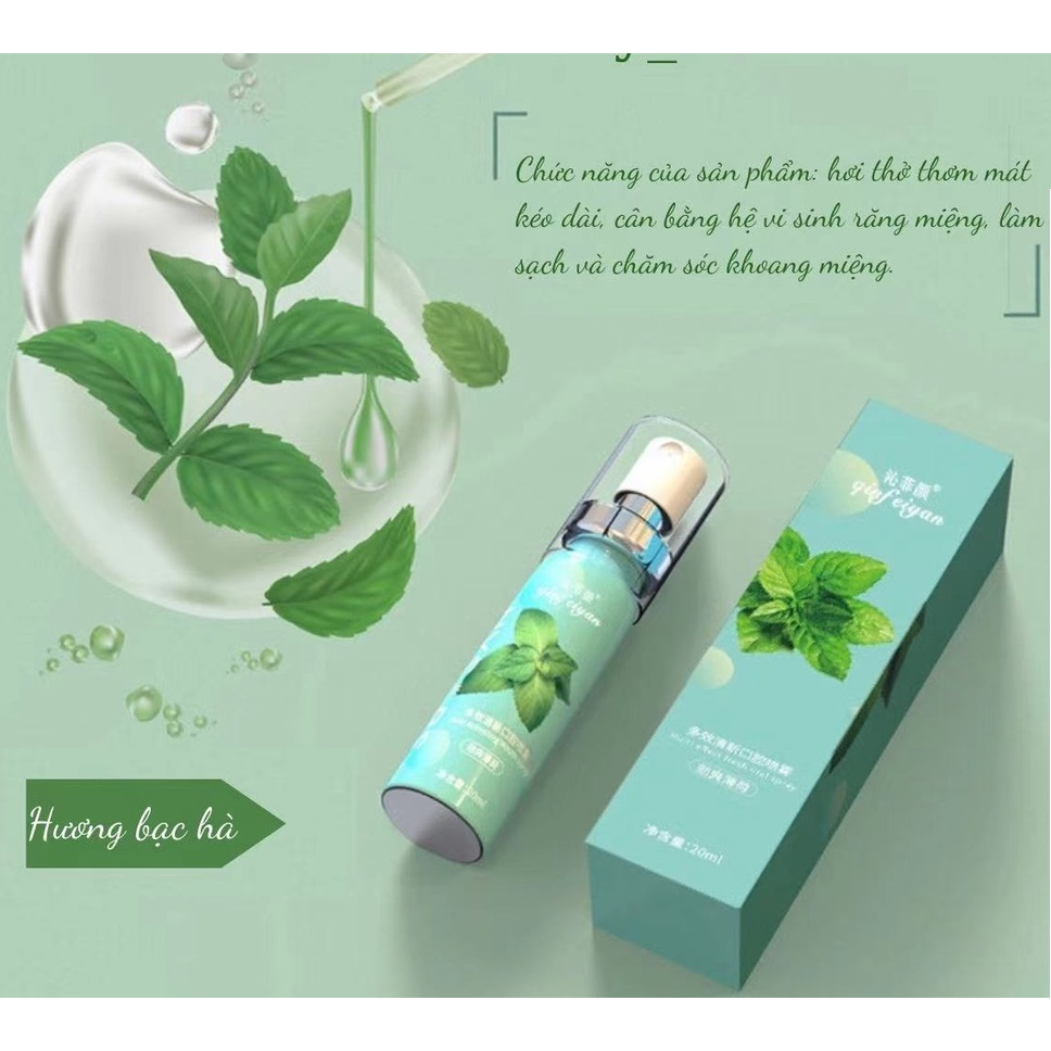 Xịt Thơm Miệng NAXR Hoa Quả Thơm miệng sạch sẽ thơm tho loại bỏ hôi miệng