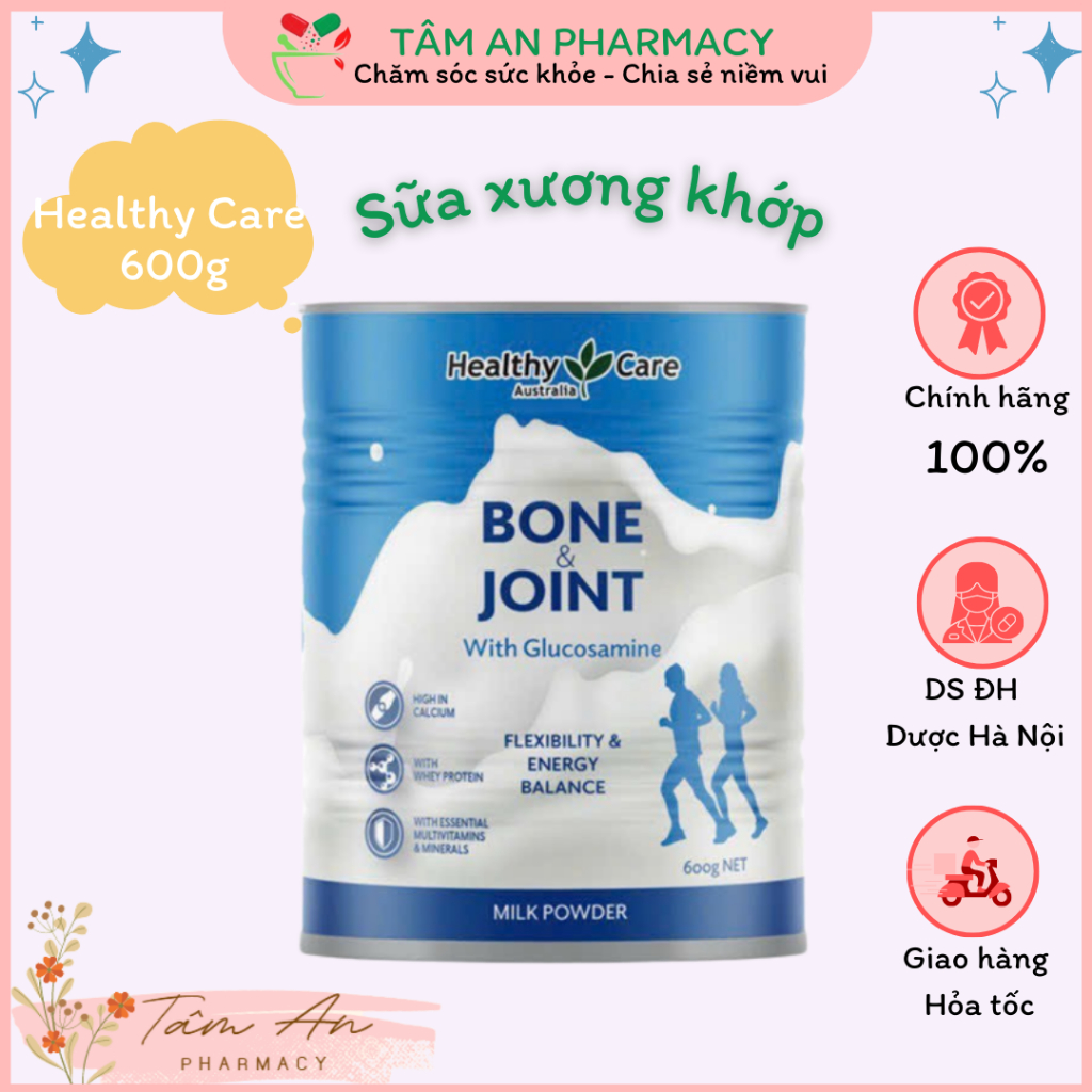 Sữa dành cho người đau nhức xương khớp, tê bì tay chân - BONE &amp; JOINT WITH GLUCOSAMINE HEALTHY CARE ÚC
